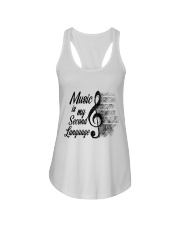 Music Is My Second Language Ladies Flowy Tank thumbnail