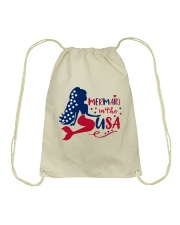 Mermaid USA Drawstring Bag tile