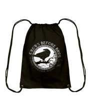Crows Before Bros Drawstring Bag thumbnail