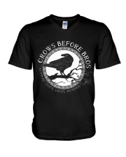 Crows Before Bros V-Neck T-Shirt thumbnail