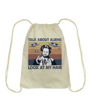 Talk About Aliens Drawstring Bag thumbnail