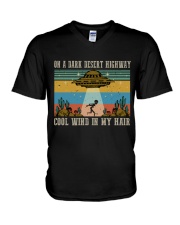 On A Dark Desert Highway V-Neck T-Shirt thumbnail