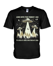 And Into The Forest I Go V-Neck T-Shirt tile