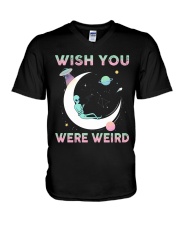Wish You Were Weird V-Neck T-Shirt thumbnail