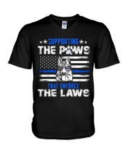 Supporting The Paws V-Neck T-Shirt thumbnail