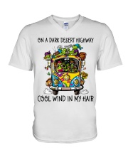 On A Dark Desert Highway V-Neck T-Shirt thumbnail