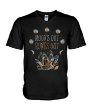 Moon Out Runes Out V-Neck T-Shirt thumbnail
