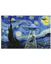 Cows And UFO Farm Funny 17x11 Poster front
