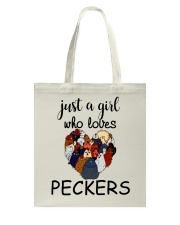 A Girl Who Loves Peckers Tote Bag tile