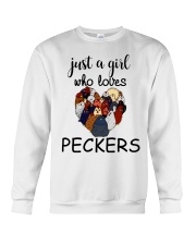 A Girl Who Loves Peckers Crewneck Sweatshirt tile