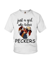 A Girl Who Loves Peckers Youth T-Shirt tile