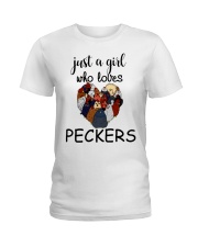A Girl Who Loves Peckers Ladies T-Shirt tile
