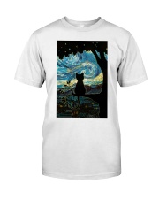 Cat Starry Night Art Poster Classic T-Shirt thumbnail