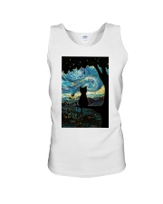 Cat Starry Night Art Poster Unisex Tank thumbnail