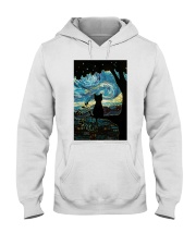 Cat Starry Night Art Poster Hooded Sweatshirt thumbnail