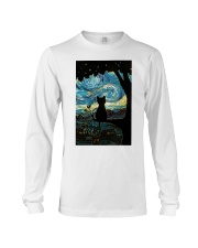 Cat Starry Night Art Poster Long Sleeve Tee thumbnail