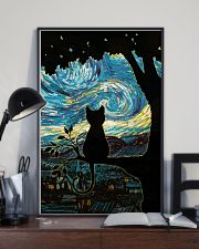 Cat Starry Night Art Poster 11x17 Poster lifestyle-poster-2