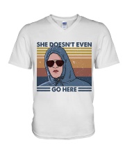 She Does Not Even Go V-Neck T-Shirt thumbnail