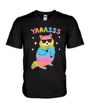 Yaasss V-Neck T-Shirt thumbnail