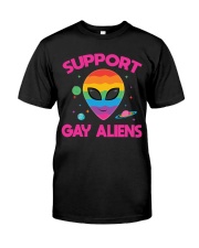 Support Gay Alien Classic T-Shirt front