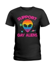 Support Gay Alien Ladies T-Shirt tile