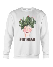 Pot Head Cactass Girl Crewneck Sweatshirt thumbnail
