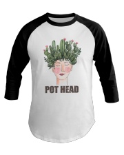 Pot Head Cactass Girl Baseball Tee thumbnail