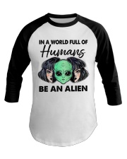 In A World Full Of Humans Baseball Tee tile