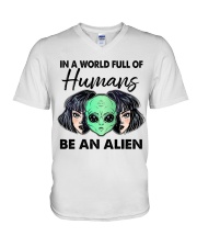In A World Full Of Humans V-Neck T-Shirt tile