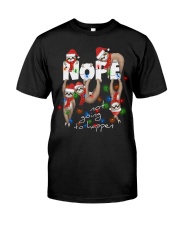 Nope Lazy Sloths Classic T-Shirt front