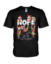 Nope Lazy Sloths V-Neck T-Shirt tile