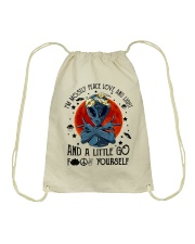 Im Mostly Peace Love Light Drawstring Bag thumbnail