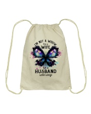 Im A Wife To A Husband With Wings Drawstring Bag tile