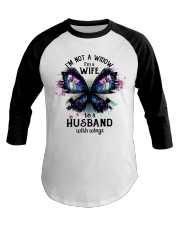 Im A Wife To A Husband With Wings Baseball Tee tile