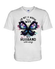 Im A Wife To A Husband With Wings V-Neck T-Shirt tile