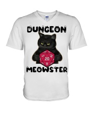 Bungeon Meowster V-Neck T-Shirt tile