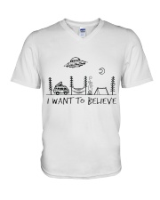I Want To Believe V-Neck T-Shirt tile