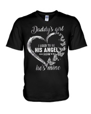 Daddy Girl Now He Is Mine V-Neck T-Shirt tile