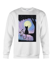 Cat And Moon Art Crewneck Sweatshirt thumbnail