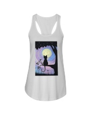 Cat And Moon Art Ladies Flowy Tank thumbnail