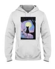Cat And Moon Art Hooded Sweatshirt thumbnail