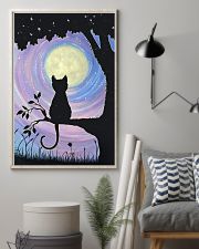 Cat And Moon Art 11x17 Poster lifestyle-poster-1