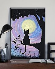 Cat And Moon Art 11x17 Poster lifestyle-poster-2