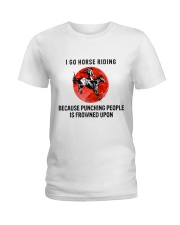 I Go Horse Riding Ladies T-Shirt tile