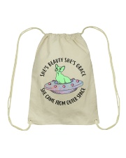 She Came Form Outer Space Drawstring Bag thumbnail