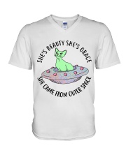 She Came Form Outer Space V-Neck T-Shirt thumbnail