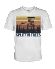 Splittin Trees V-Neck T-Shirt tile