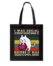 I Was Social Tote Bag thumbnail