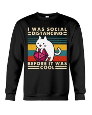 I Was Social Crewneck Sweatshirt thumbnail
