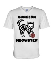 Bungeon Meowster V-Neck T-Shirt thumbnail